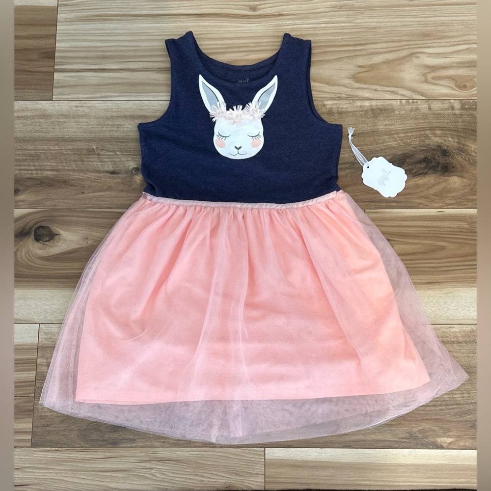Brand New Gigil Pink and Navy Blue Tulle Dress Size 6X Kids